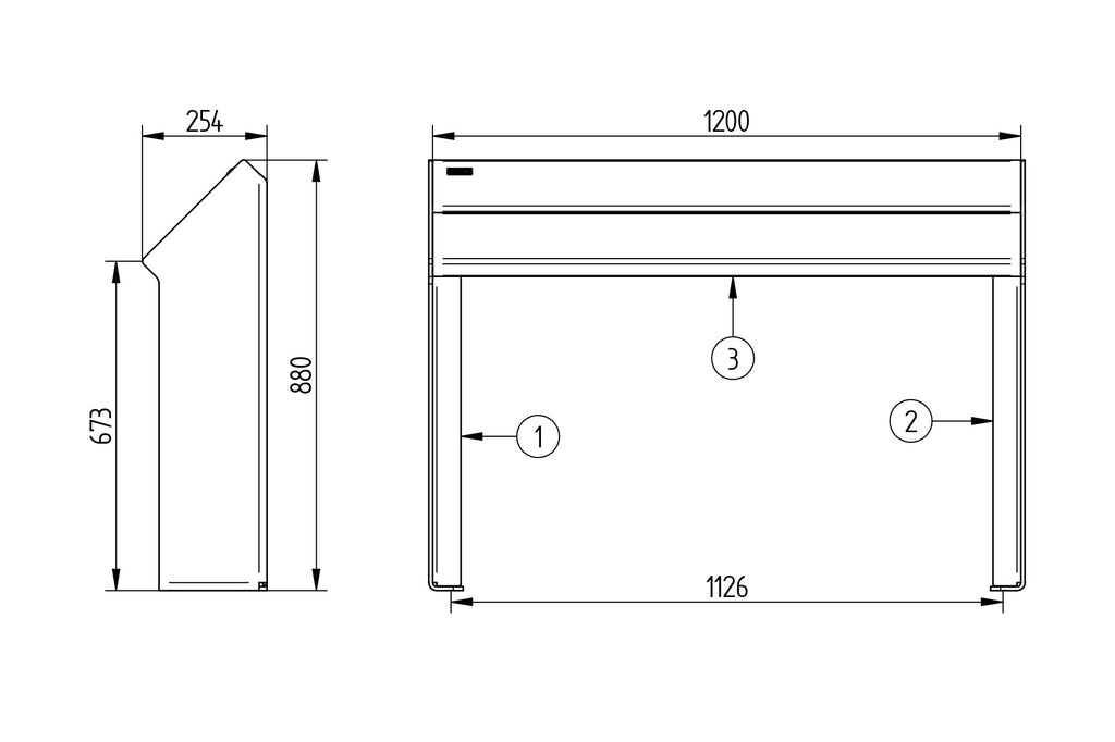 Procity Kube Perch Bench 1.2m