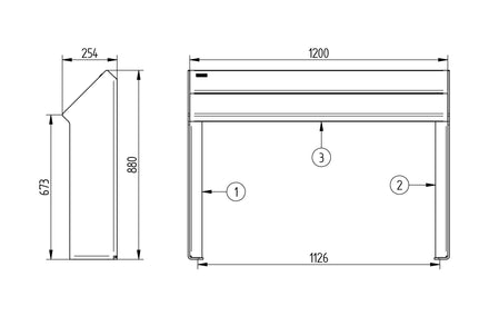 Procity Kube Perch Bench 1.2m