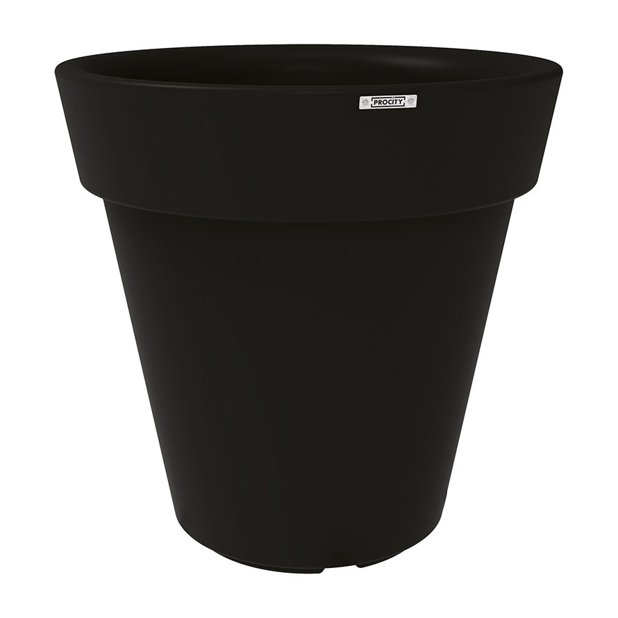 Procity Large Plastic Heritage Planter (1000mm  (At Rim) / Jet Black - RAL 9005)