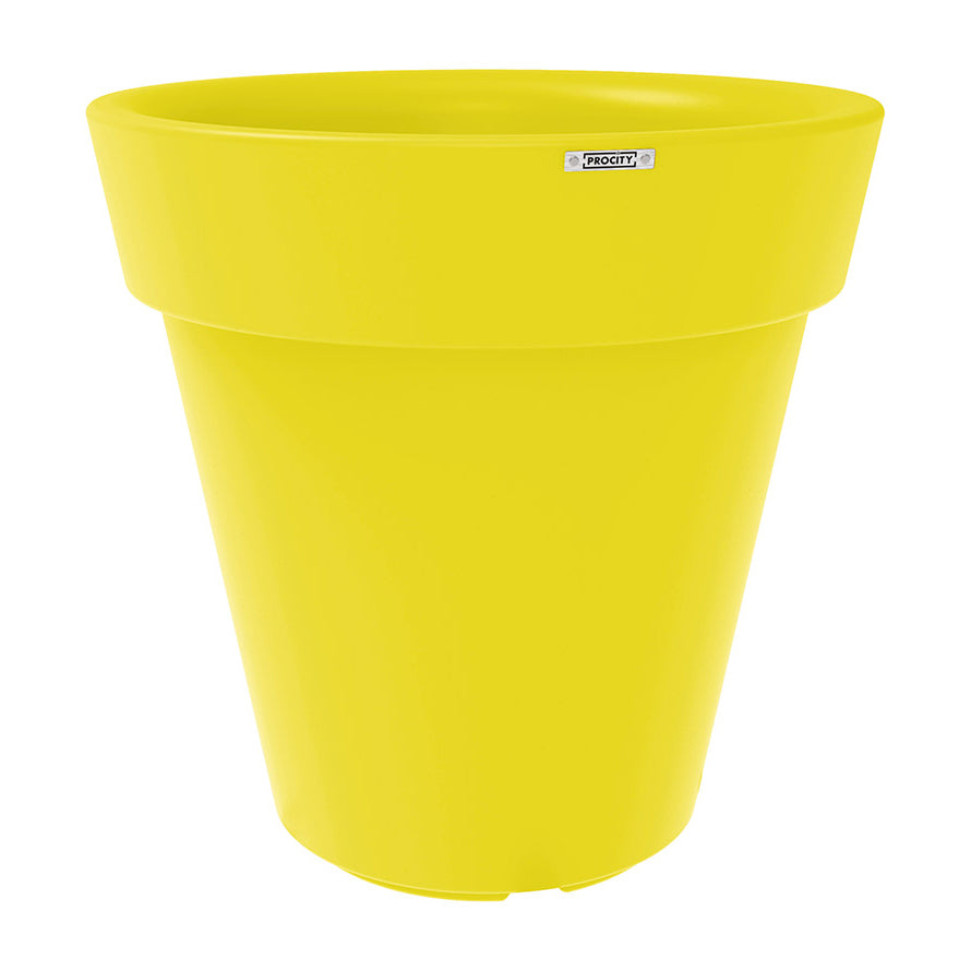 Procity Large Plastic Heritage Planter (1000mm  (At Rim) / Sulfur Yellow - RAL 1016)