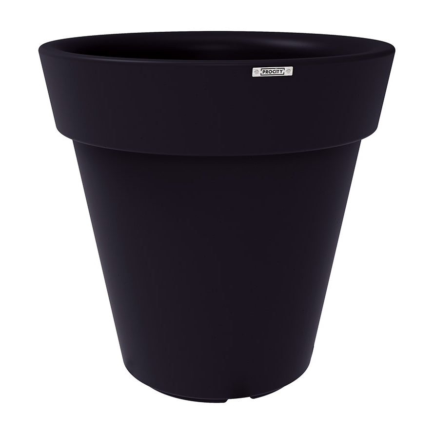 Procity Large Plastic Heritage Planter (1000mm  (At Rim) / Traffic Black - RAL 9017)