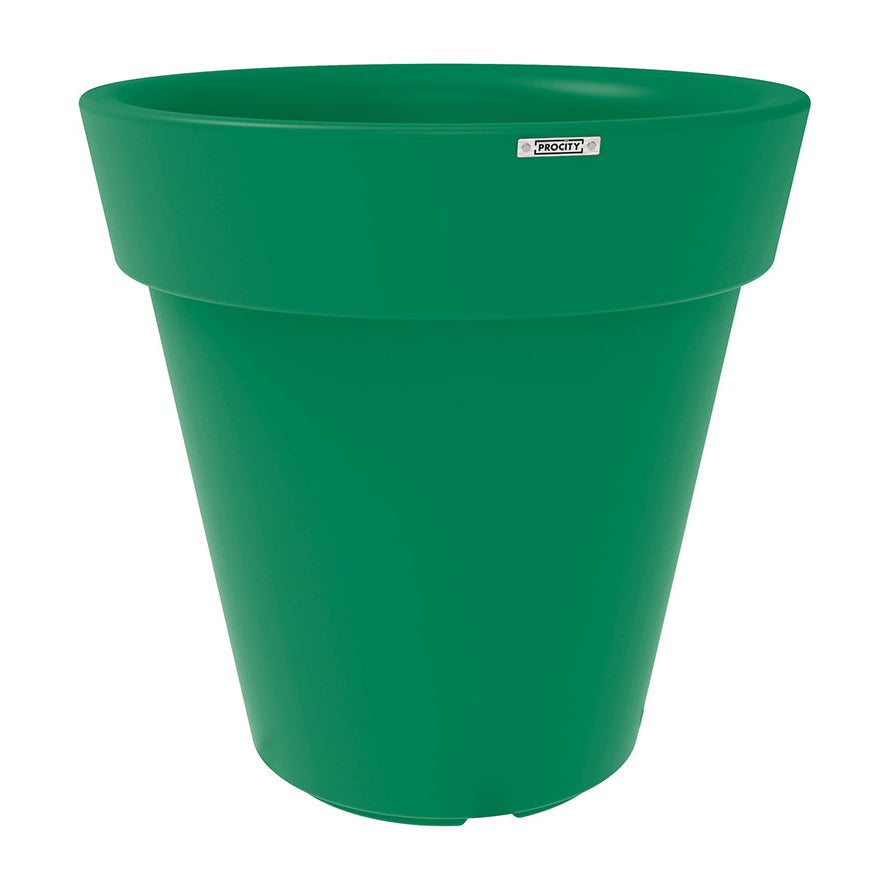 Procity Large Plastic Heritage Planter (1000mm  (At Rim) / Traffic Green - RAL 6024)