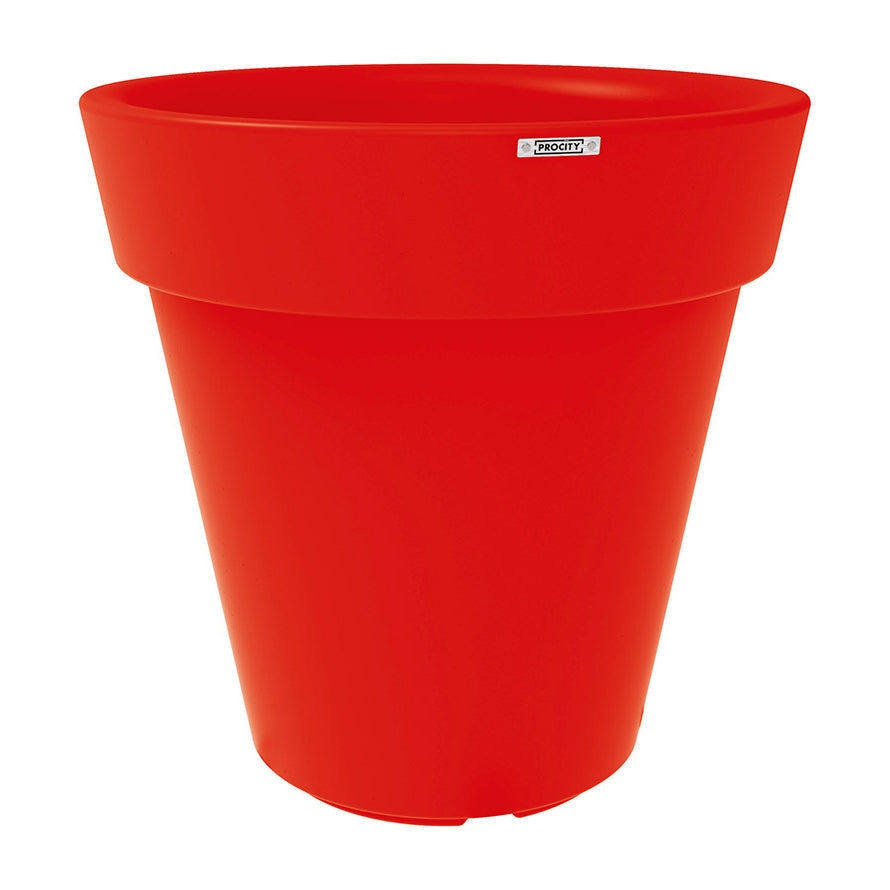 Procity Large Plastic Heritage Planter (1000mm  (At Rim) / Traffic Red - RAL 3020)