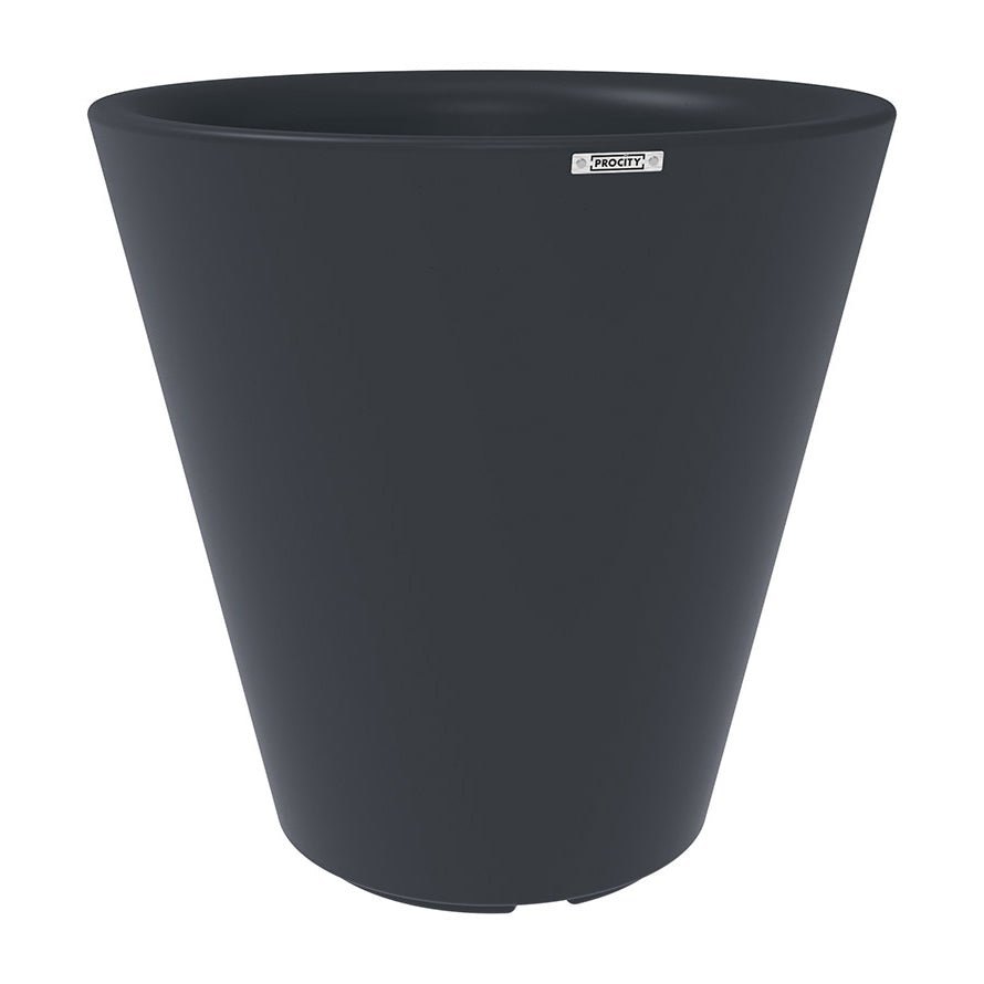 Procity Large Plastic Tradition Planter (1000mm  (At Rim) / Anthracite Grey - RAL 7016)