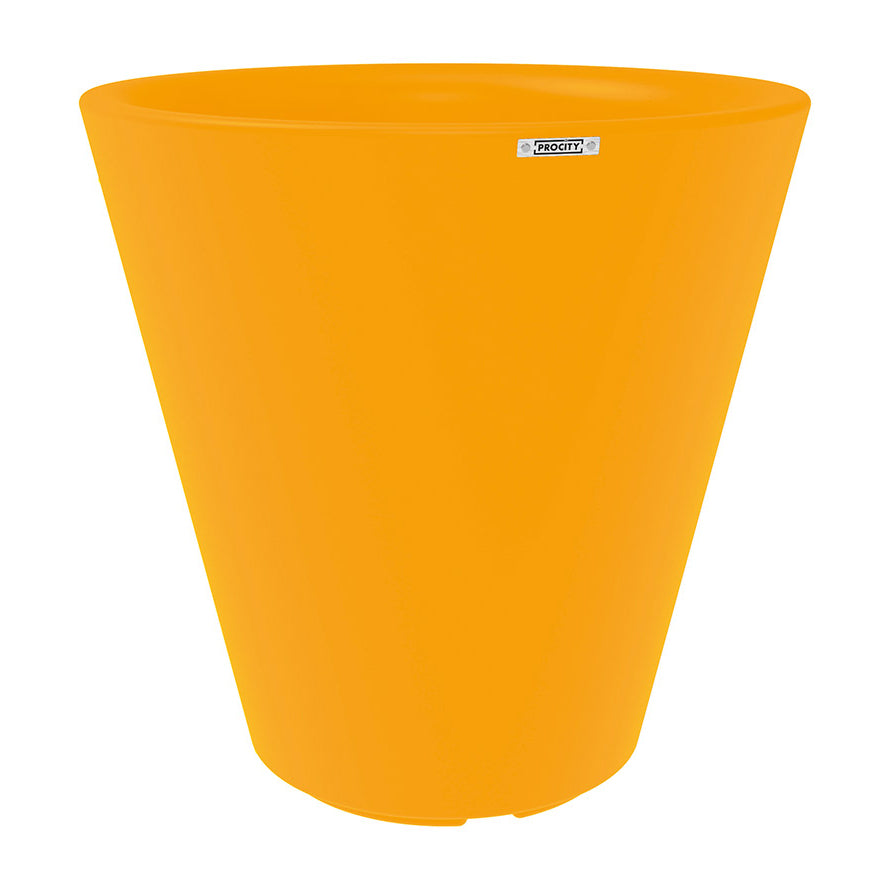 Procity Large Plastic Tradition Planter (1000mm  (At Rim) / Melon Yellow - RAL 1028)