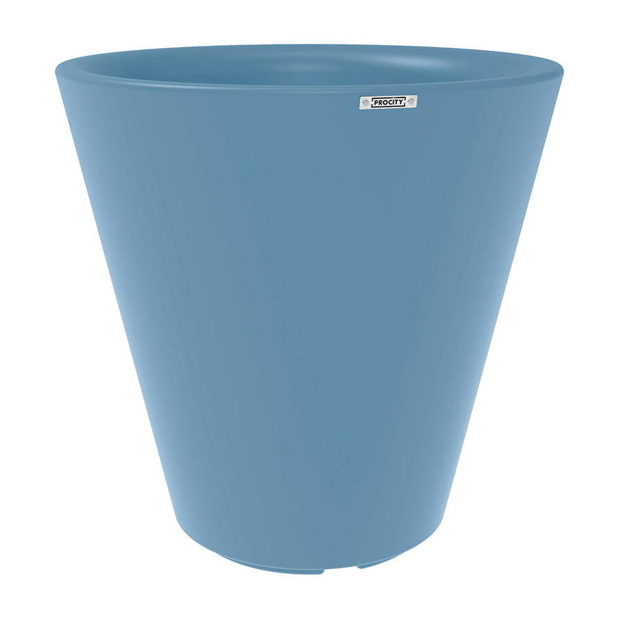 Procity Large Plastic Tradition Planter (1000mm  (At Rim) / Pastel Blue - RAL 5024)