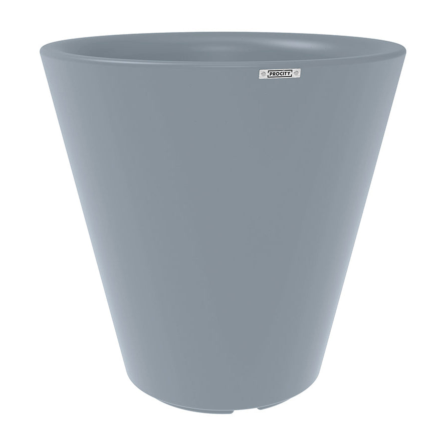 Procity Large Plastic Tradition Planter (1000mm  (At Rim) / Silver Grey - RAL 7001)