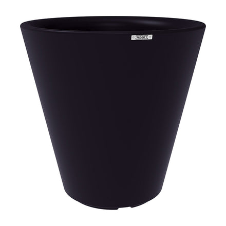 Procity Large Plastic Tradition Planter (1000mm  (At Rim) / Traffic Black - RAL 9017)