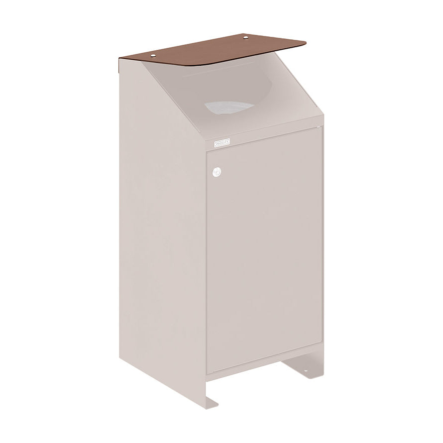 Lid for Procity Berlin Litter Bins (Galvanised & Powder Coated Chocolate Brown RAL 8017)