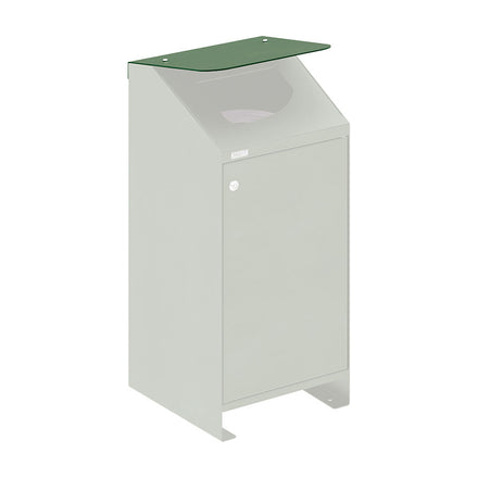 Lid for Procity Berlin Litter Bins (Galvanised & Powder Coated Moss Green RAL 6005)