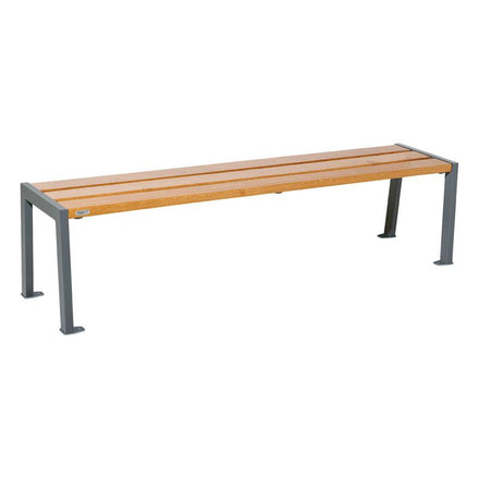 Procity Silaos Backless Bench (1.8m / Light Oak Stained PEFC Oak Slats / Procity Grey)