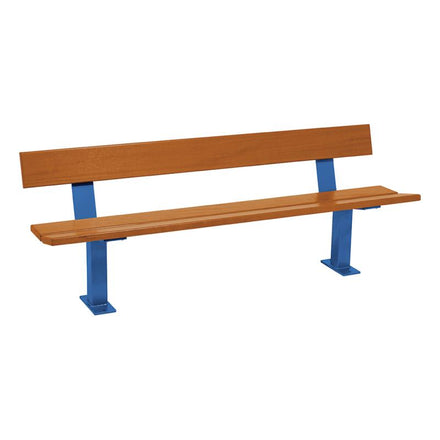 Procity Pagoda Seat Bench 2m (Light Oak Stained Hardwood Slats / Gentian Blue RAL 5010)