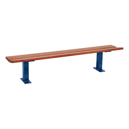 Procity Pagoda Backless Bench 2m (Light Oak Stained Hardwood Slats / Gentian Blue RAL 5010)