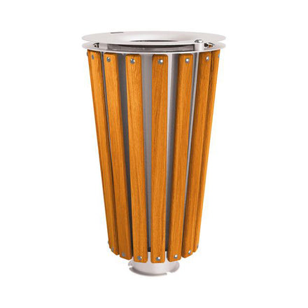 Procity Lofoten Litter Bin 80L (Light Oak Stained Hardwood / With Internal Painted Galvanised Bucket / Silk Grey RAL 7044)