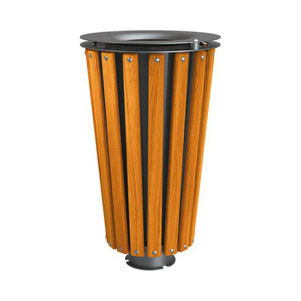 Procity Lofoten Litter Bin 80L (Light Oak Stained Hardwood / With Internal Painted Galvanised Bucket / Procity Grey)