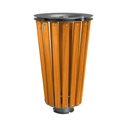 Procity Lofoten Litter Bin 80L (Light Oak Stained Hardwood / Without Internal Bucket / Procity Grey)