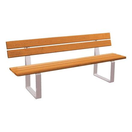 Procity Riga Seat Bench (1.8m / Light Oak Stained Conifer Softwood Slats / Silk Grey RAL 7044)