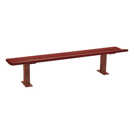 Procity Pagoda Backless Bench 2m (Mahogany Stained Hardwood Slats / Corten Effect)