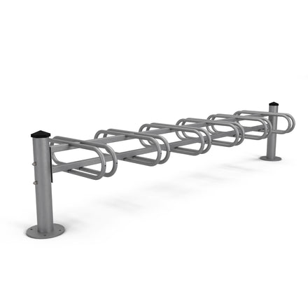 Procity Mercure Bike Rack - Double Direction - Galvanised | 6 Bikes (No Fixings)