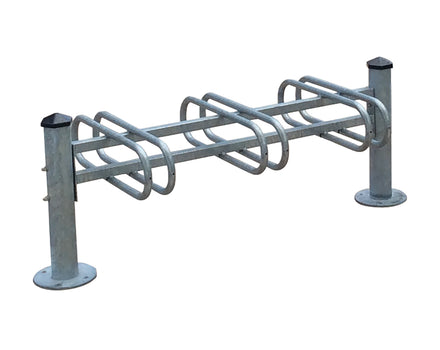 Mercure Bike Rack - Double Direction - Galvanised | 6 Bikes