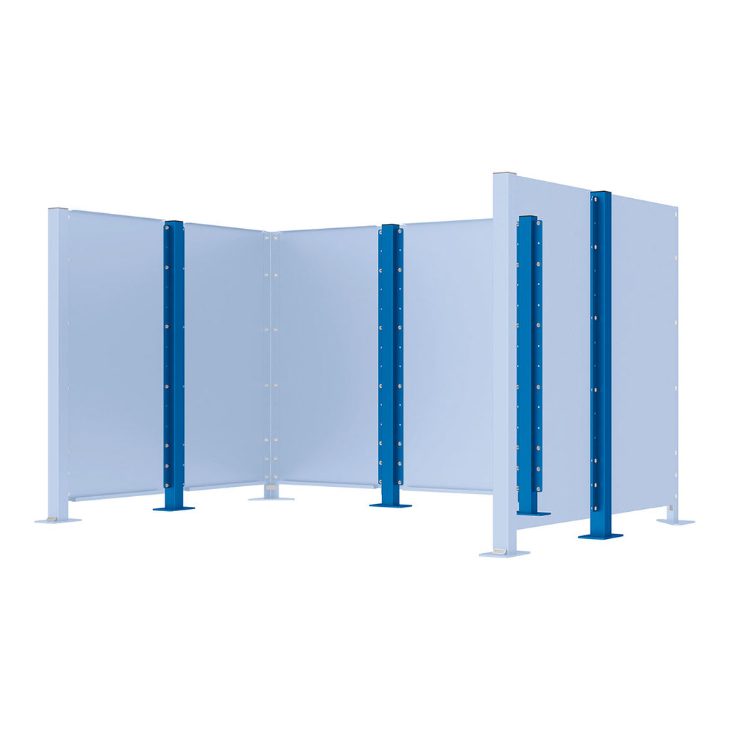 Post for Procity Modulo Enclosures (Middle Post / Galvanised & Powder Coated Gentian Blue RAL 5010)