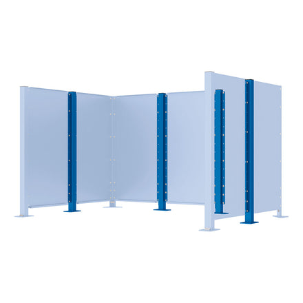 Post for Procity Modulo Enclosures (Middle Post / Galvanised & Powder Coated Gentian Blue RAL 5010)