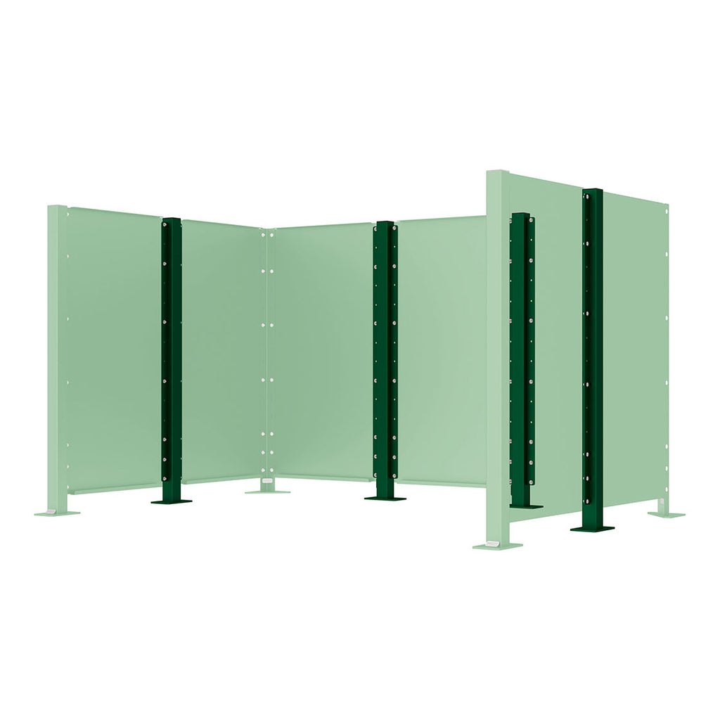 Post for Procity Modulo Enclosures (Middle Post / Galvanised & Powder Coated Moss Green RAL 6005)