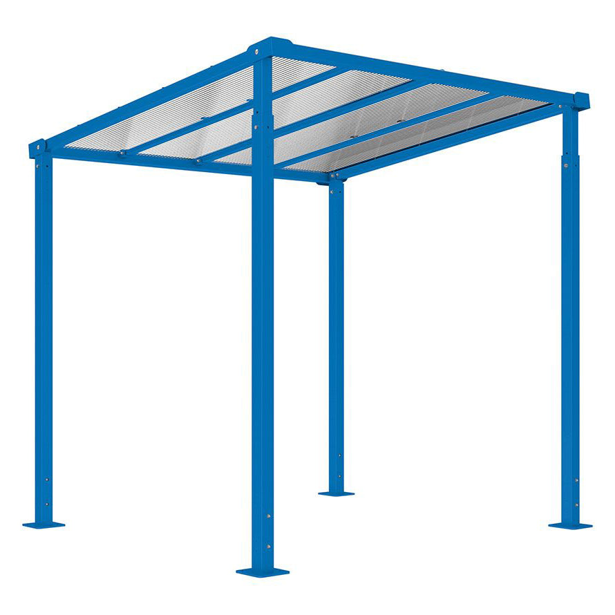 Procity Milan Bike Shelter (2500mm / No Cladding / Galvanised & Powder Coated Gentian Blue RAL 5010)