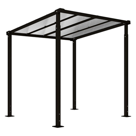 Procity Milan Bike Shelter (2500mm / No Cladding / Galvanised & Powder Coated Jet Black RAL 9005)