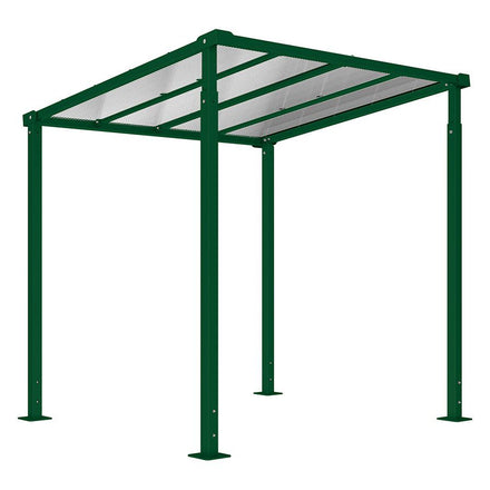 Procity Milan Bike Shelter (2500mm / No Cladding / Galvanised & Powder Coated Moss Green RAL 6005)