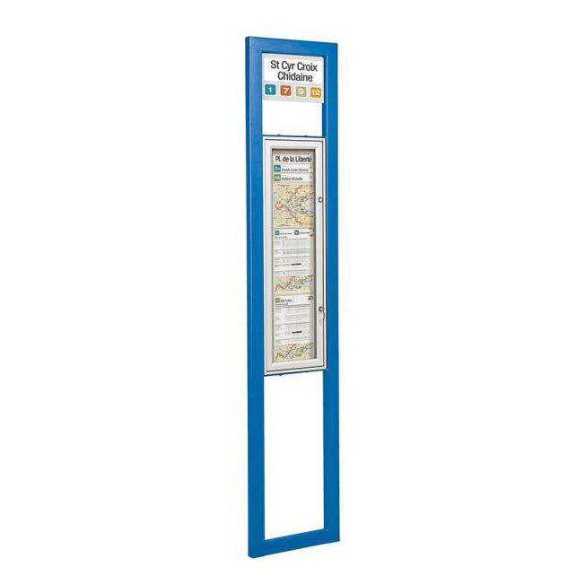 Procity Milan Bus Stop Sign (Single Sided / Galvanised & Powder Coated Pure White RAL 9010)