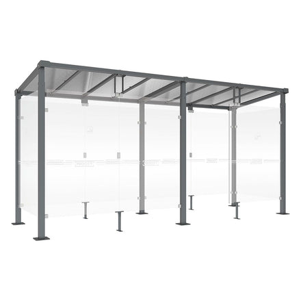 Procity Milan Smoking Shelter (5000mm / Galvanised & Powder Coated Procity Grey)