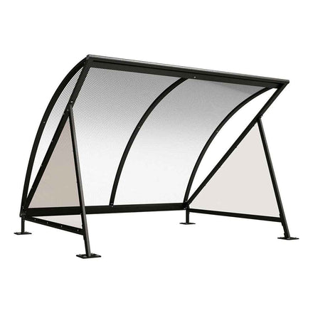 Procity Moonshape Bike Shelter (Without Bike Rack / Galvanised & Powder Coated Jet Black RAL 9005)