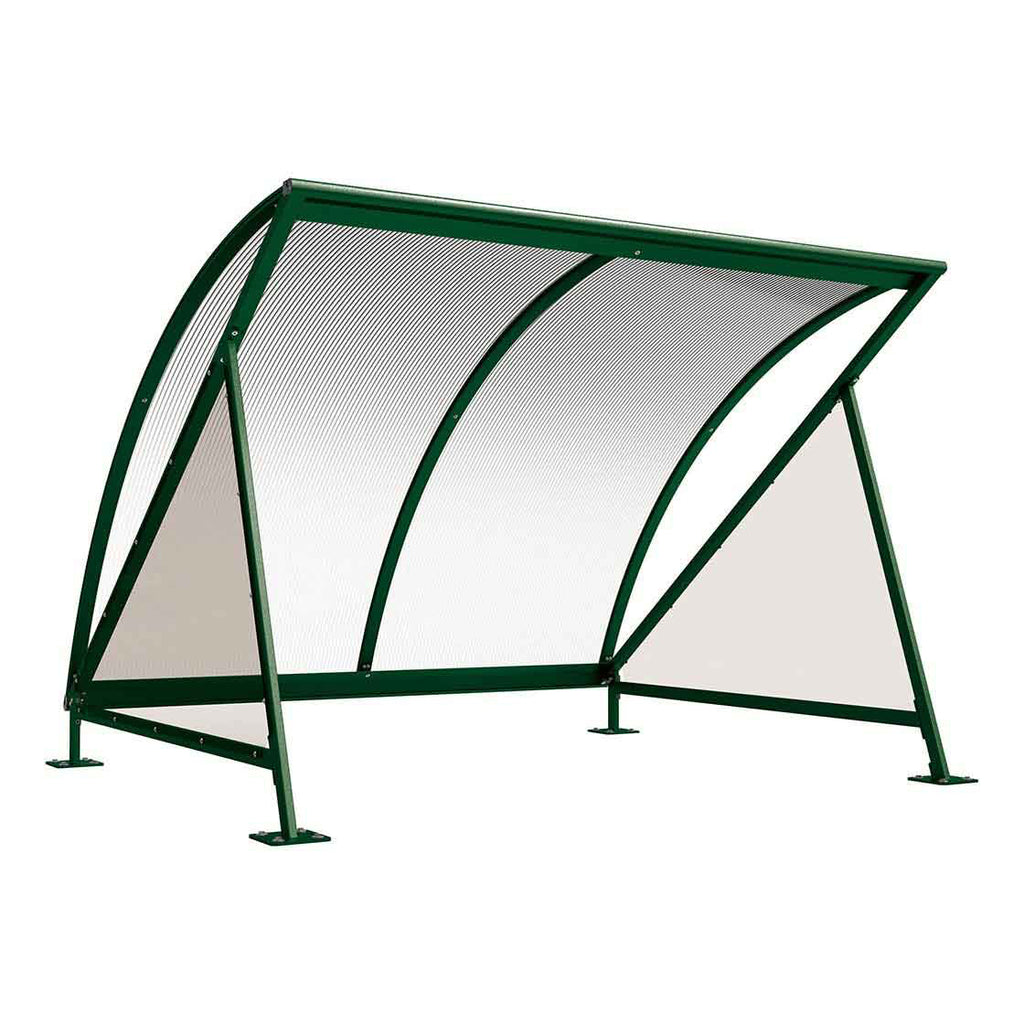 Procity Moonshape Bike Shelter (Without Bike Rack / Galvanised & Powder Coated Moss Green RAL 6005)