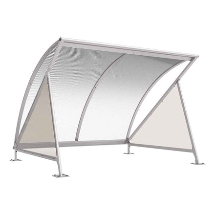 Procity Moonshape Bike Shelter (Without Bike Rack / Galvanised & Powder Coated Silk Grey RAL 7044)