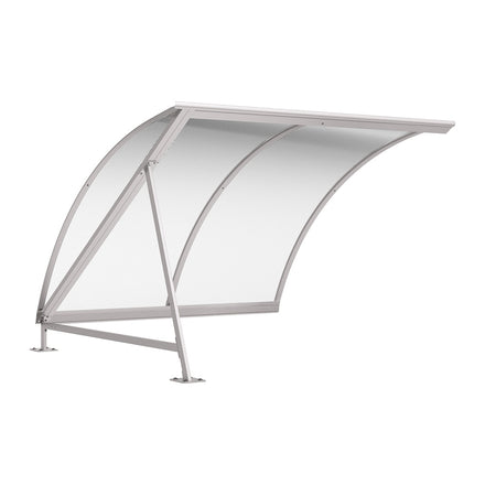 Procity Moonshape Bike Shelter Extension Unit (Without Bike Rack / Galvanised & Powder Coated Silk Grey RAL 7044)