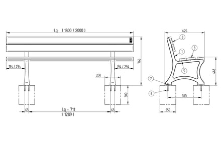 Procity Mora Seat Bench