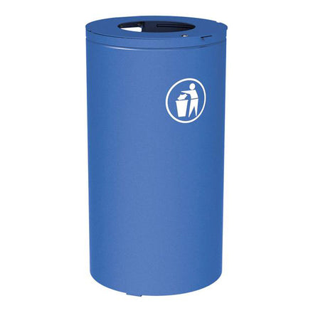 Procity Olbia Litter Bin 80/120L (Without Internal Bucket / Galvanised & Powder Coated Gentian Blue RAL 5010)