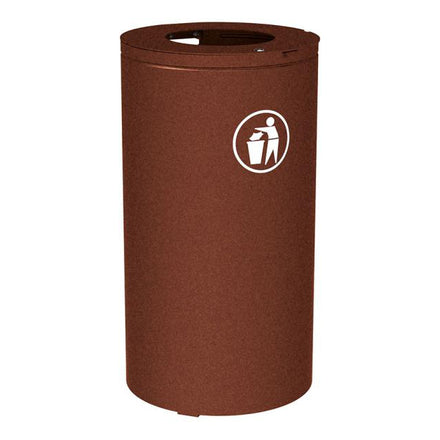 Procity Olbia Litter Bin 80/120L (Without Internal Bucket / Galvanised & Powder Coated Corten Effect)