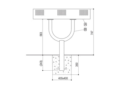 Procity Oslo Perch Bench 0.9m