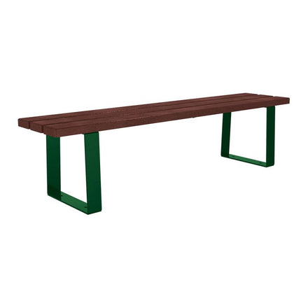 Procity Riga Backless Bench (1.8m / Recycled Plastic (HPL) Slats / Moss Green RAL 6005)