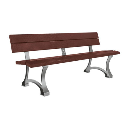 Procity Mora Seat Bench (1.8m / Recycled Plastic (HPL) Slats / Metallic Grey)