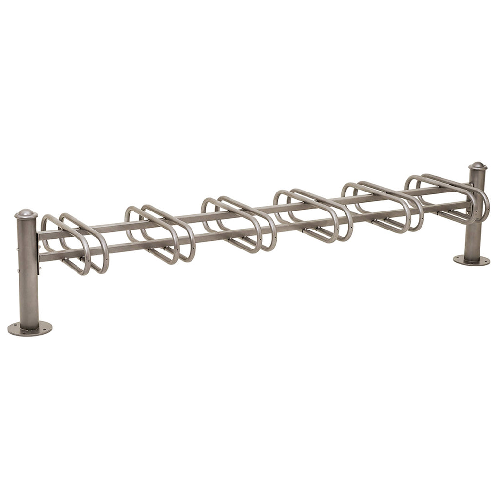 Province Double Sided Bike Rack  Galvanised & Painted (12 BIkes / Agora / Grey RAL 7044)