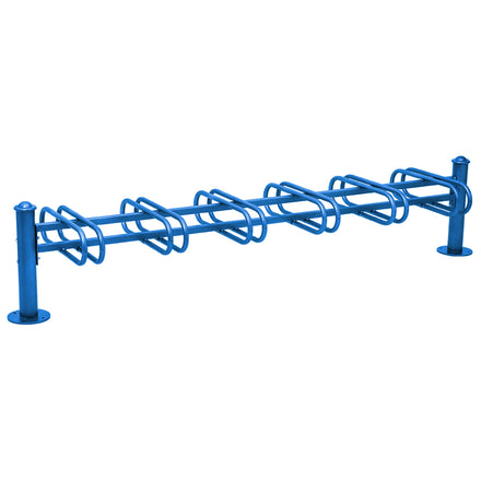 Province Double Sided Bike Rack  Galvanised & Painted (12 BIkes / Agora / Blue RAL 5010)