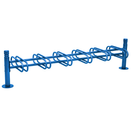 Province Double Sided Bike Rack  Galvanised & Painted (12 BIkes / City / Blue RAL 5010)