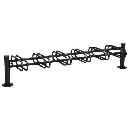 Province Double Sided Bike Rack  Galvanised & Painted (12 BIkes / Brushed Stainless Steel / Black RAL 9005)