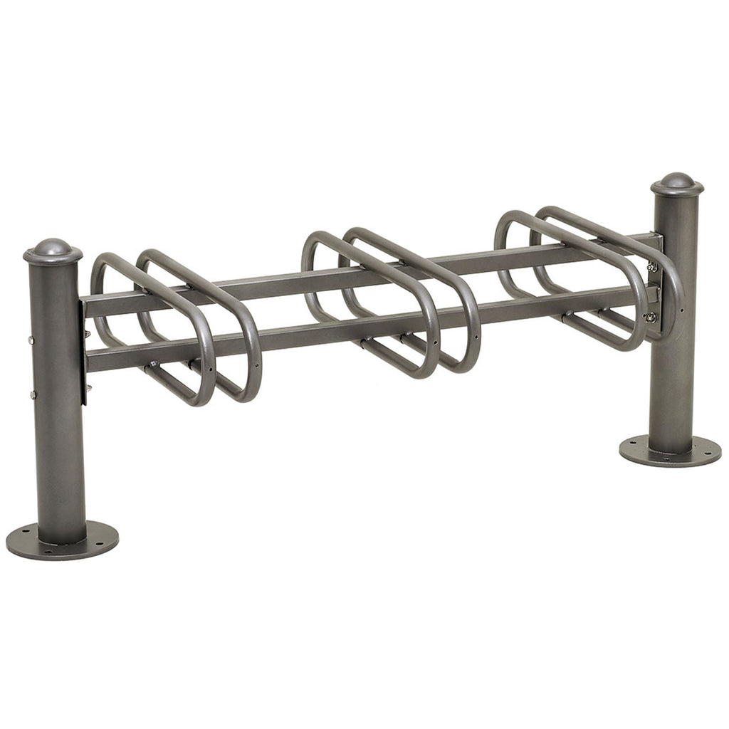 Province Double Sided Bike Rack  Galvanised & Painted (6 Bikes / Agora / Procity Grey)