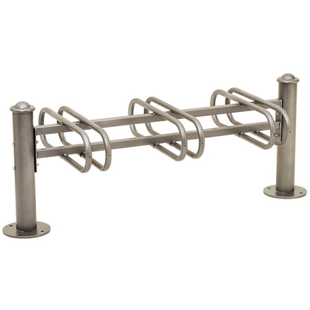 Province Double Sided Bike Rack  Galvanised & Painted (6 Bikes / Agora / Grey RAL 7044)