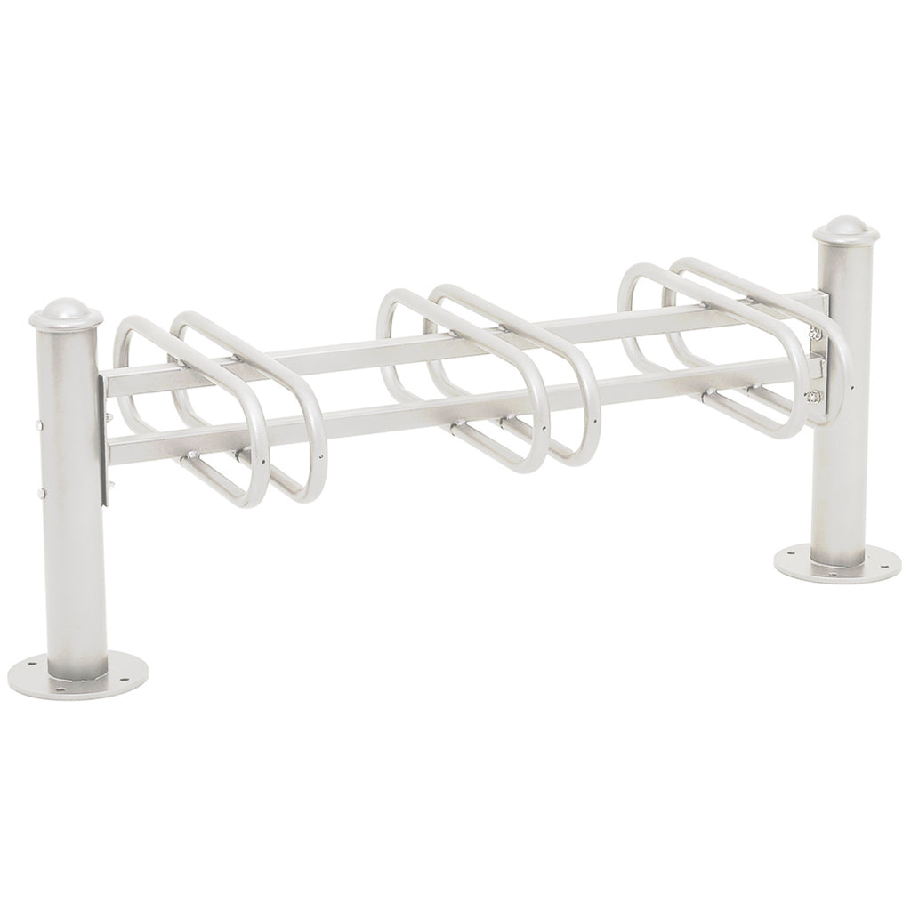 Province Double Sided Bike Rack  Galvanised & Painted (6 Bikes / Agora / White RAL 9010)