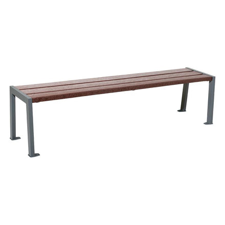 Procity Silaos Backless Bench (1.8m / Recycled Plastic (HPL) Slats / Procity Grey)